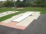 Historische Aufnahme einer Minigolfbahn